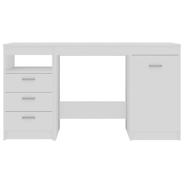 vidaXL Desk White 140x50x76 cm Engineered Wood