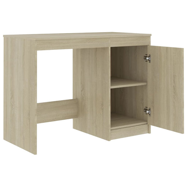 vidaXL Desk Sonoma Oak 140x50x76 cm Engineered Wood