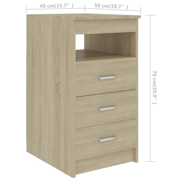 vidaXL Desk Sonoma Oak 140x50x76 cm Engineered Wood
