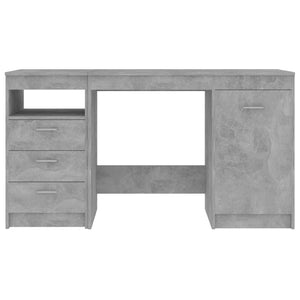 vidaXL Desk Concrete Gray 140x50x76 cm Engineered Wood