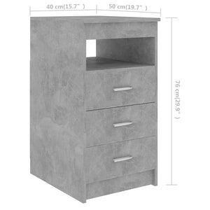 vidaXL Desk Concrete Gray 140x50x76 cm Engineered Wood
