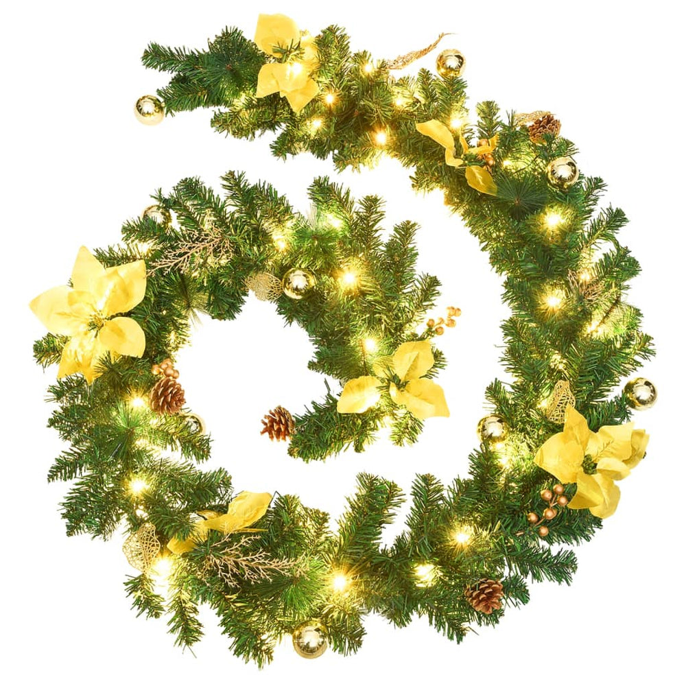 LED-Weihnachtsgirlande Grün 2,7 m