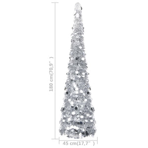 Silberner Pop-Up Weihnachtsbaum 180cm