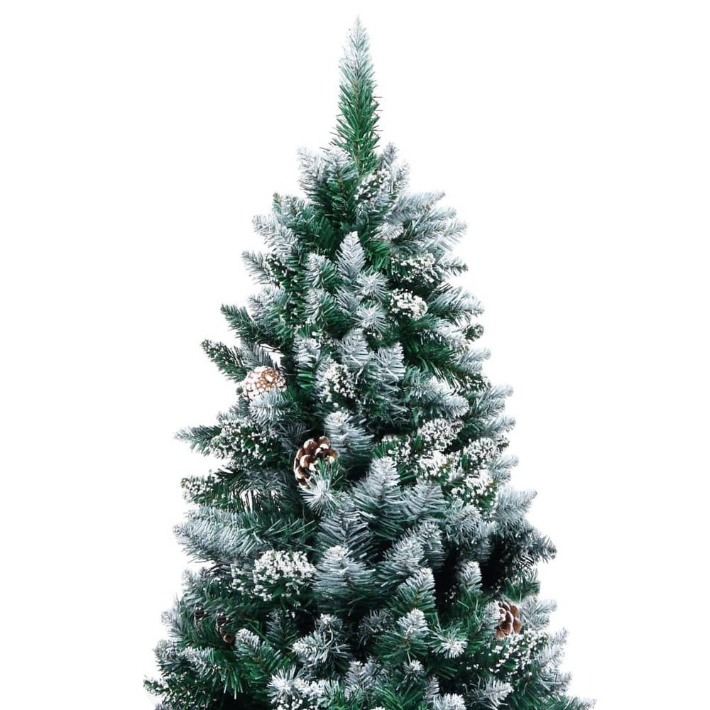 vidaXL Artificial Christmas Tree with Cones and Snow 210 cm
