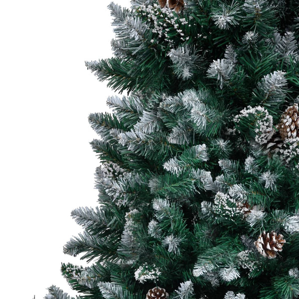 vidaXL Artificial Christmas Tree with Cones and Snow 210 cm