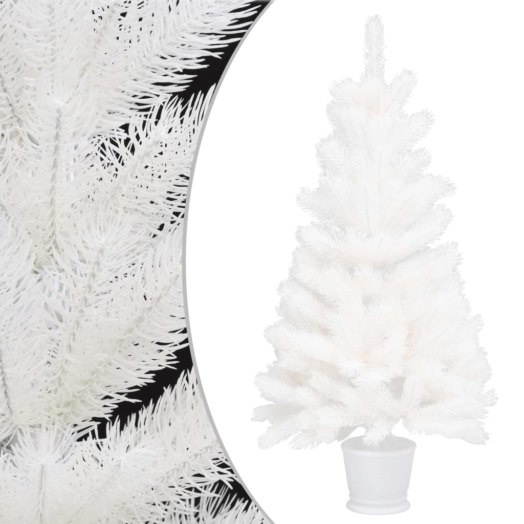 vidaXL Artificial Christmas Tree Realistic Needles White 90 cm