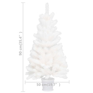 vidaXL Artificial Christmas Tree Realistic Needles White 90 cm