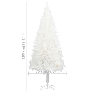 vidaXL Artificial Christmas Tree Realistic Needles White 150 cm