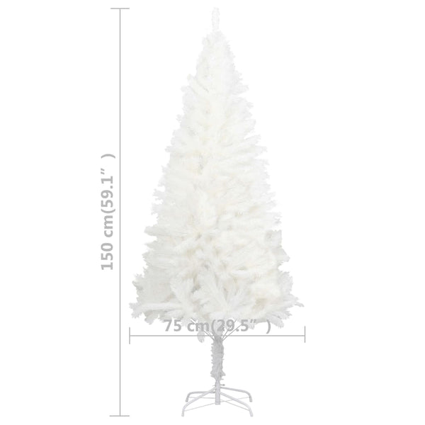 vidaXL Artificial Christmas Tree Realistic Needles White 150 cm