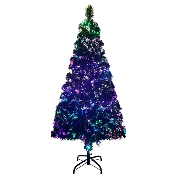 vidaXL Artificial Christmas Tree with Stand Green 120 cm Fiber Optic
