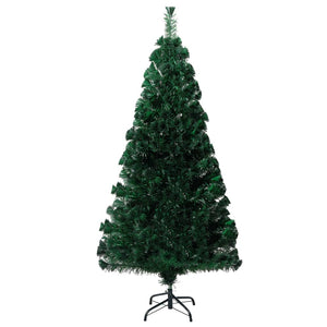vidaXL Artificial Christmas Tree with Stand Green 120 cm Fiber Optic