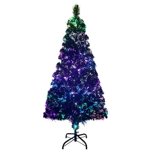 vidaXL Artificial Christmas Tree with Stand Green 150 cm Fiber Optic