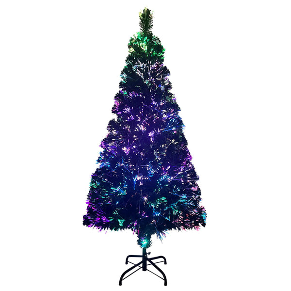 vidaXL Artificial Christmas Tree with Stand Green 150 cm Fiber Optic