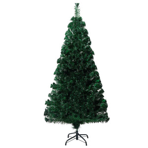 vidaXL Artificial Christmas Tree with Stand Green 150 cm Fiber Optic