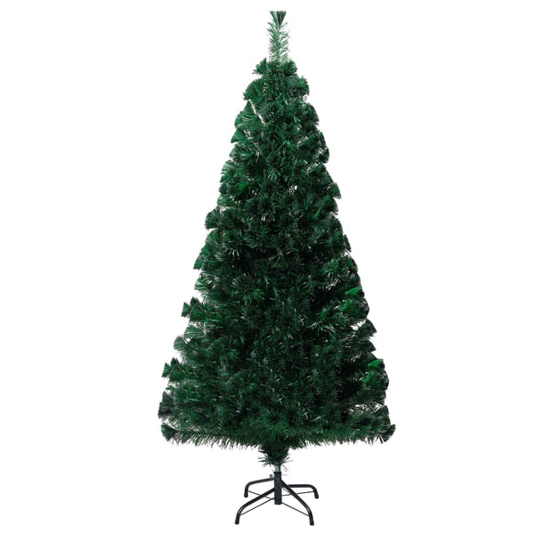 vidaXL Artificial Christmas Tree with Stand Green 150 cm Fiber Optic