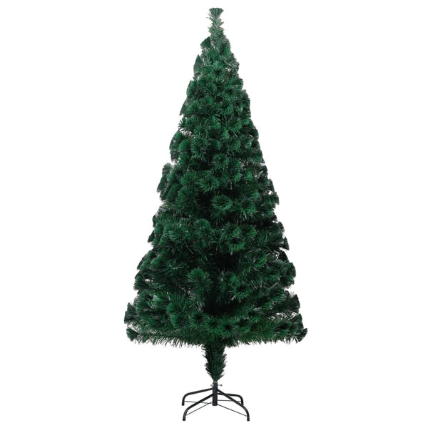 vidaXL Artificial Christmas Tree with Stand Green 180 cm Fiber Optic