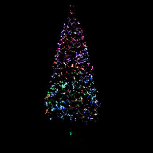 vidaXL Artificial Christmas Tree with Stand Green 180 cm Fiber Optic