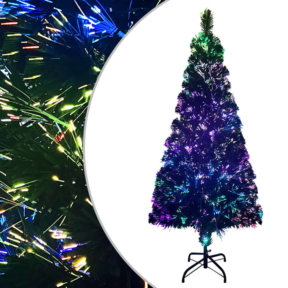 vidaXL Artificial Christmas Tree with Stand Green 210 cm Fiber Optic