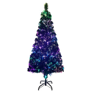 vidaXL Artificial Christmas Tree with Stand Green 240 cm Fiber Optic