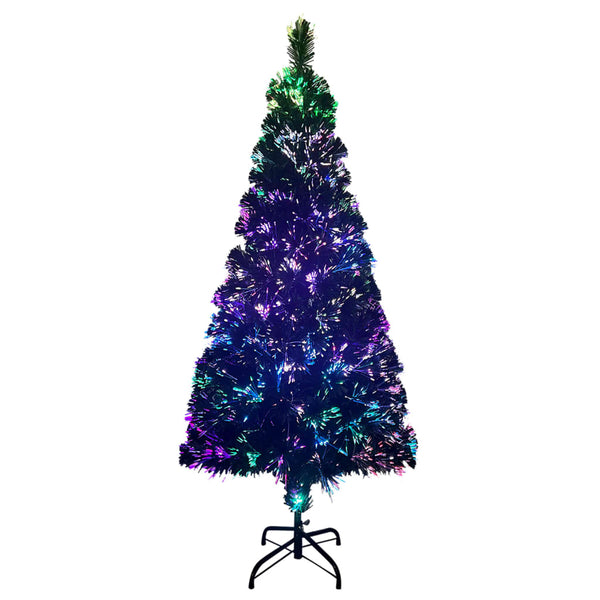 vidaXL Artificial Christmas Tree with Stand Green 240 cm Fiber Optic