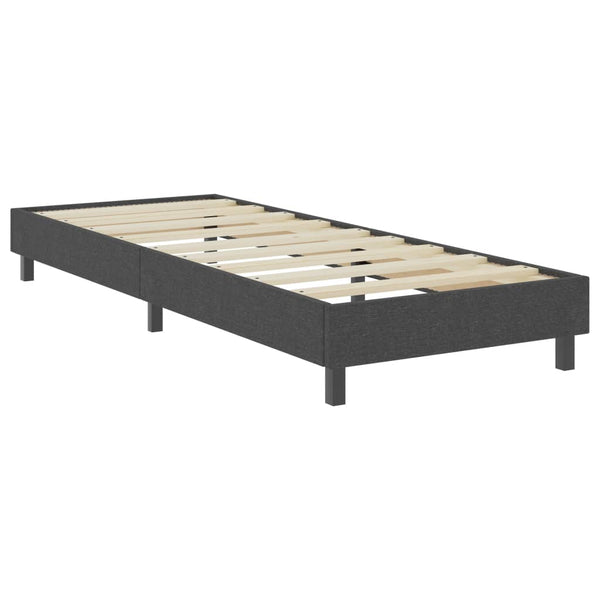 vidaXL Box Spring Bed Dark Grey Fabric 80x200 cm