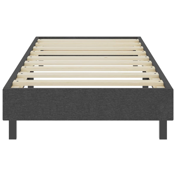 vidaXL Dark Grey Fabric Box Spring Bed 100x200 cm