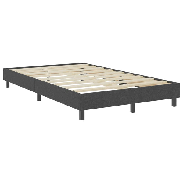 vidaXL Dark Grey Fabric Box Spring Bed 120x200 cm