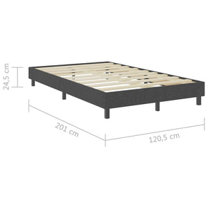 vidaXL Dark Grey Fabric Box Spring Bed 120x200 cm