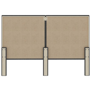 vidaXL Dark Grey Fabric Box Spring Bed 140x200 cm