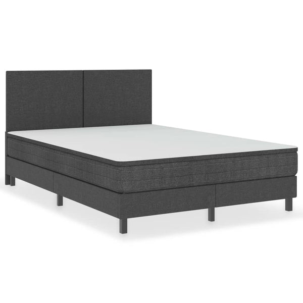 vidaXL Dark Grey Fabric Box Spring Bed 160x200 cm