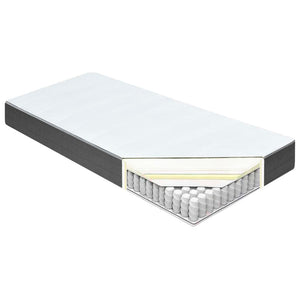 vidaXL Dark Grey Fabric Box Spring Bed 180x200 cm