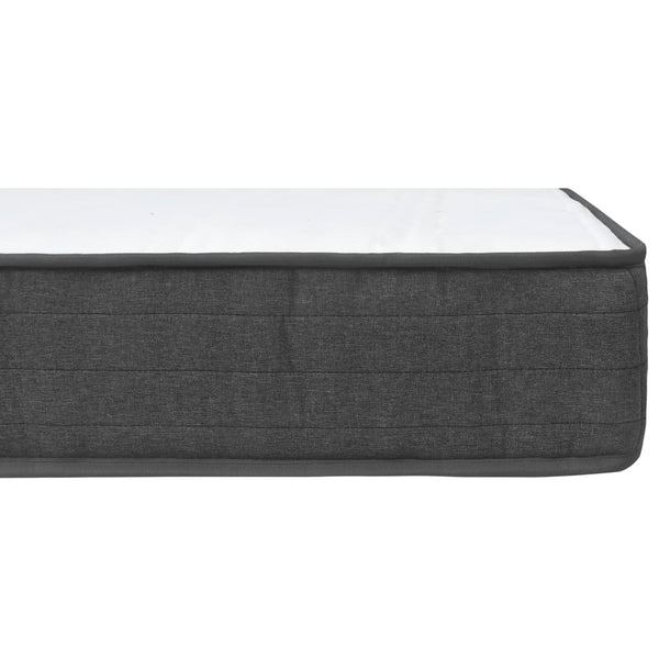 vidaXL Dark Grey Fabric Box Spring Bed 180x200 cm