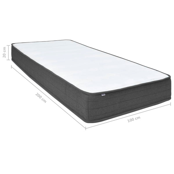 vidaXL Box Spring Bed Dark Grey Fabric 200x200 cm