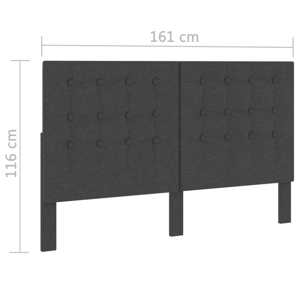 vidaXL Dark Grey Fabric Box Spring Bed 160x200 cm