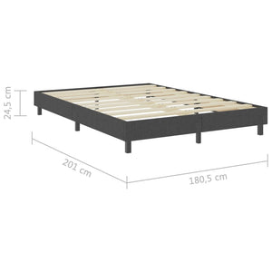 vidaXL Dark Grey Fabric Box Spring Bed 180x200 cm