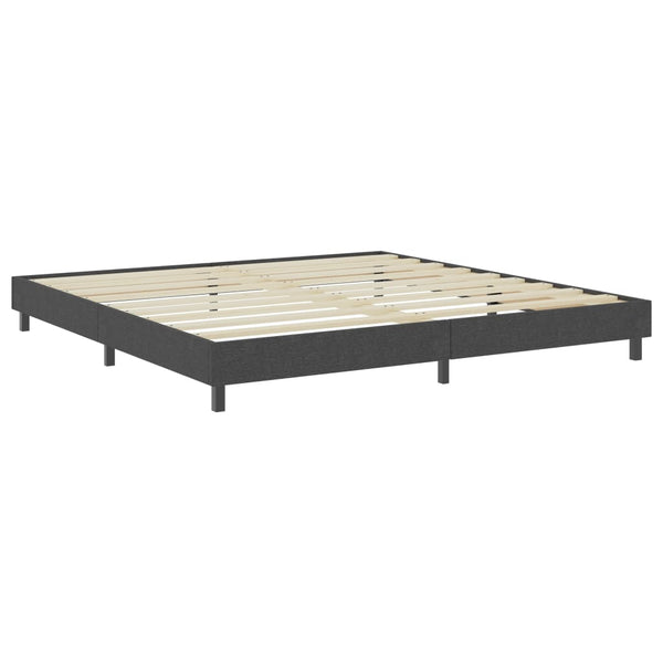 vidaXL Box Spring Bed Dark Grey Fabric 200x200 cm