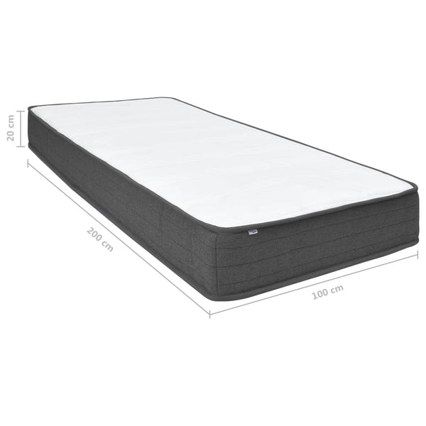 vidaXL Box Spring Bed Dark Grey Fabric 200x200 cm