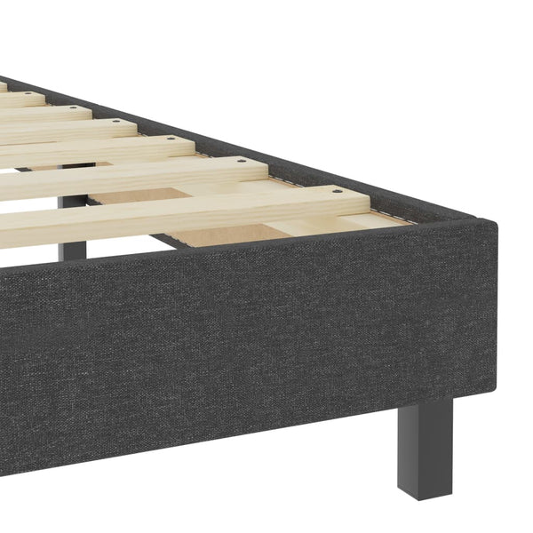 vidaXL Dark Grey Fabric Box Spring Bed 160x200 cm
