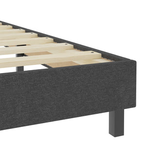vidaXL Dark Grey Fabric Box Spring Bed 180x200 cm