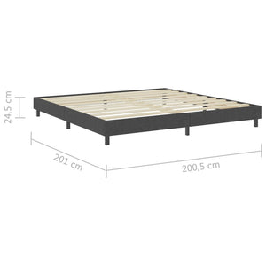 vidaXL Box Spring Bed Dark Grey Fabric 200x200 cm