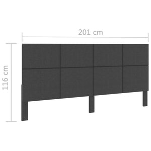 vidaXL Box Spring Bed Dark Grey Fabric 200x200 cm