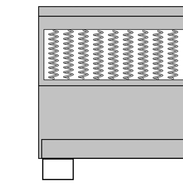 vidaXL Box Spring Bed Dark Grey Fabric 200x200 cm