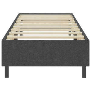 vidaXL Dark Grey Fabric Box Spring Bed 90x200 cm