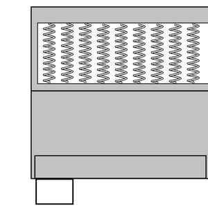 vidaXL Dark Grey Fabric Box Spring Bed 100x200 cm