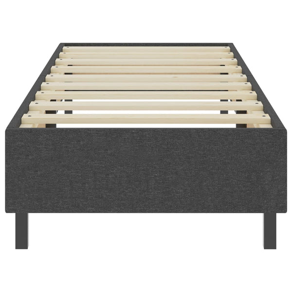 vidaXL Dark Grey Fabric Box Spring Bed 100x200 cm