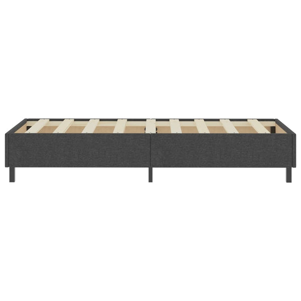 vidaXL Dark Grey Fabric Box Spring Bed 100x200 cm