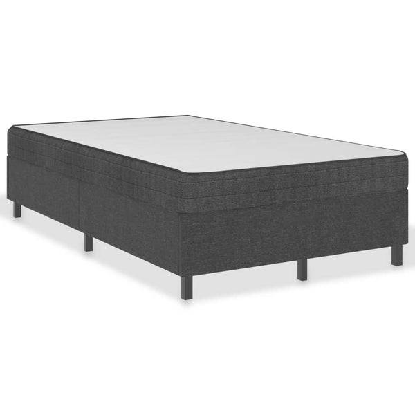 vidaXL Dark Grey Fabric Box Spring Bed 120x200 cm