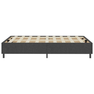 vidaXL Dark Grey Fabric Box Spring Bed 120x200 cm