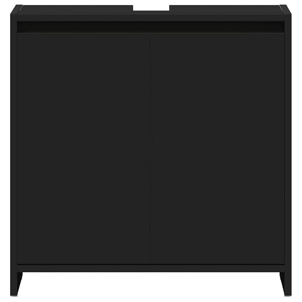 vidaXL Bathroom Cabinet Black 60x33x61 cm Engineered Wood