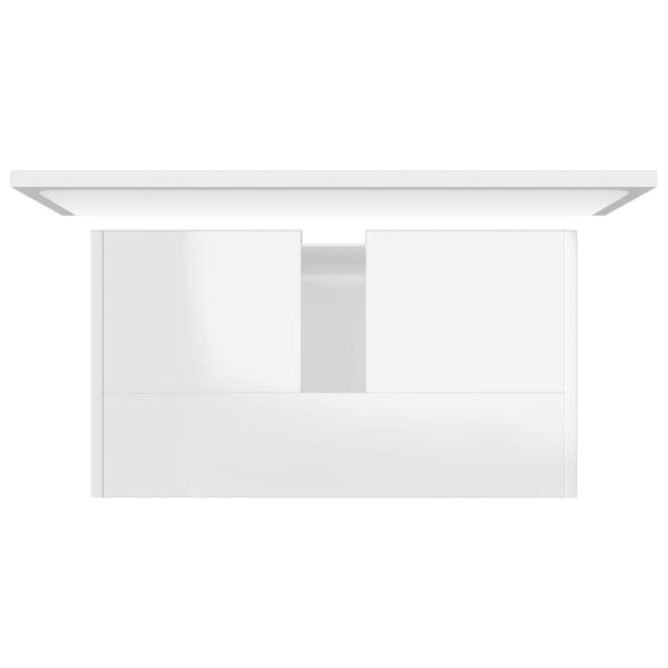vidaXL Bathroom Furniture Set High Gloss White Engineered Wood